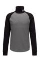 Pima-cotton rollneck T-shirt with exclusive branding, Grey