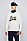 独家徽标装饰皮马棉长袖 T 恤,  118_Open White