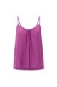 Relaxed-fit pyjama top in satin jacquard, Purple