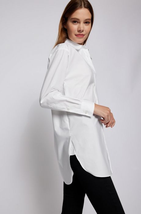 Hugo Boss Long Sleeve Blouse white elegant Fashion Blouses Long Sleeve Blouses 