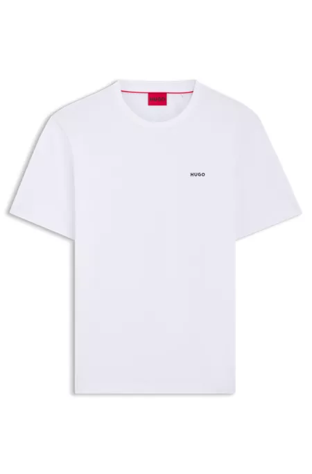 Cotton-jersey T-shirt with logo print