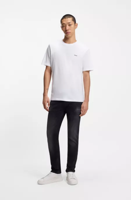 Cotton-jersey T-shirt with logo print