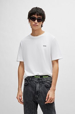 HUGO - Stretch-cotton briefs with logo waistband