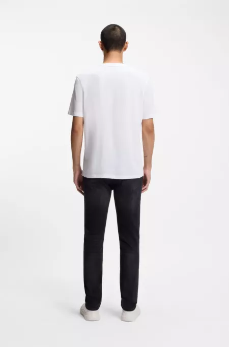 Cotton-jersey T-shirt with logo print