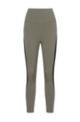 Extra-slim-fit leggings with contrast inserts, Khaki