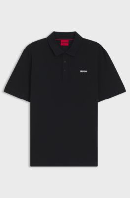 Cotton polo shirt, Black