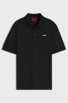 Cotton polo shirt, Black
