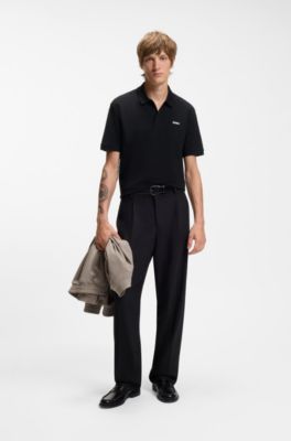 Cotton polo shirt, Black