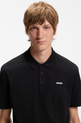 Cotton polo shirt, Black