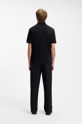 Cotton polo shirt, Black