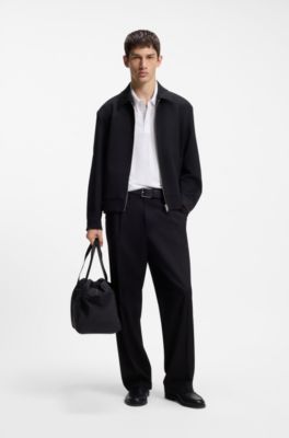 Polo en piqu&eacute; de coton avec logo imprim&eacute;, Blanc