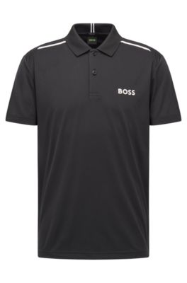 Joseph Banks onthouden Ijsbeer BOSS - Regular-fit polo shirt with contrast logos and stripes