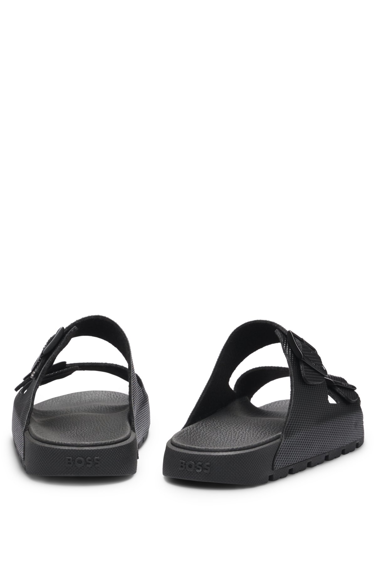 BOSS - Twin-strap sandals with structured uppers