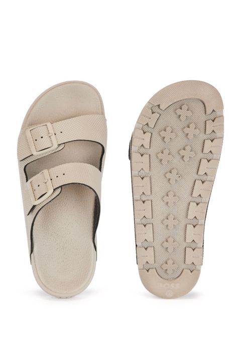 BOSS Sandalias de dos tiras y empeines con estructura