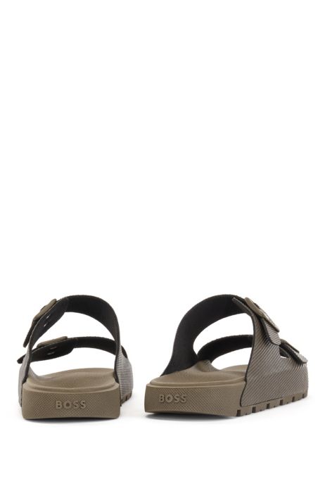 BOSS Sandalias de dos tiras y empeines con estructura