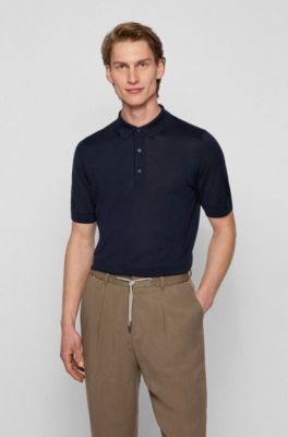 hugo boss silk polo shirt