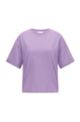 Relaxed-fit T-shirt in organic cotton with gloss logo, Purple
