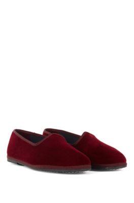 hugo boss velvet loafers