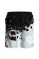 Cotton-blend logo shorts with artwork by Maxim Zhestkov, Black Patterned