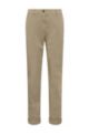 Regular-fit chinos in organic cotton with stretch, Beige