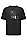 徽标艺术图案装饰棉质平纹针织 T 恤,  001_Black