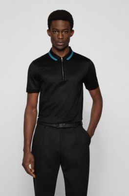 mercerised cotton polo shirt