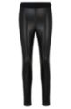 Extra-slim-fit trousers in faux leather, Black