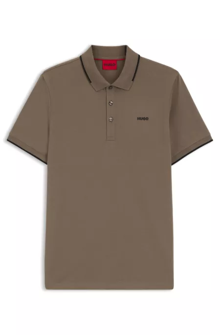 Stretch-cotton polo shirt