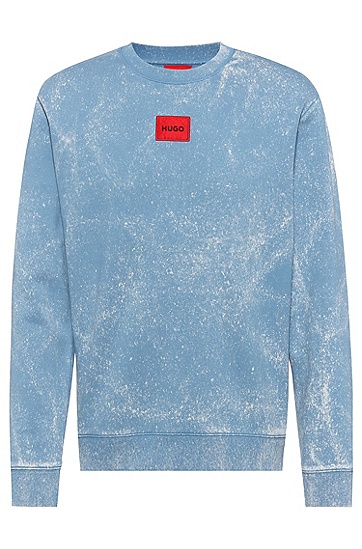 宽松版粉染法国毛圈布棉质运动衫,  421_Medium Blue