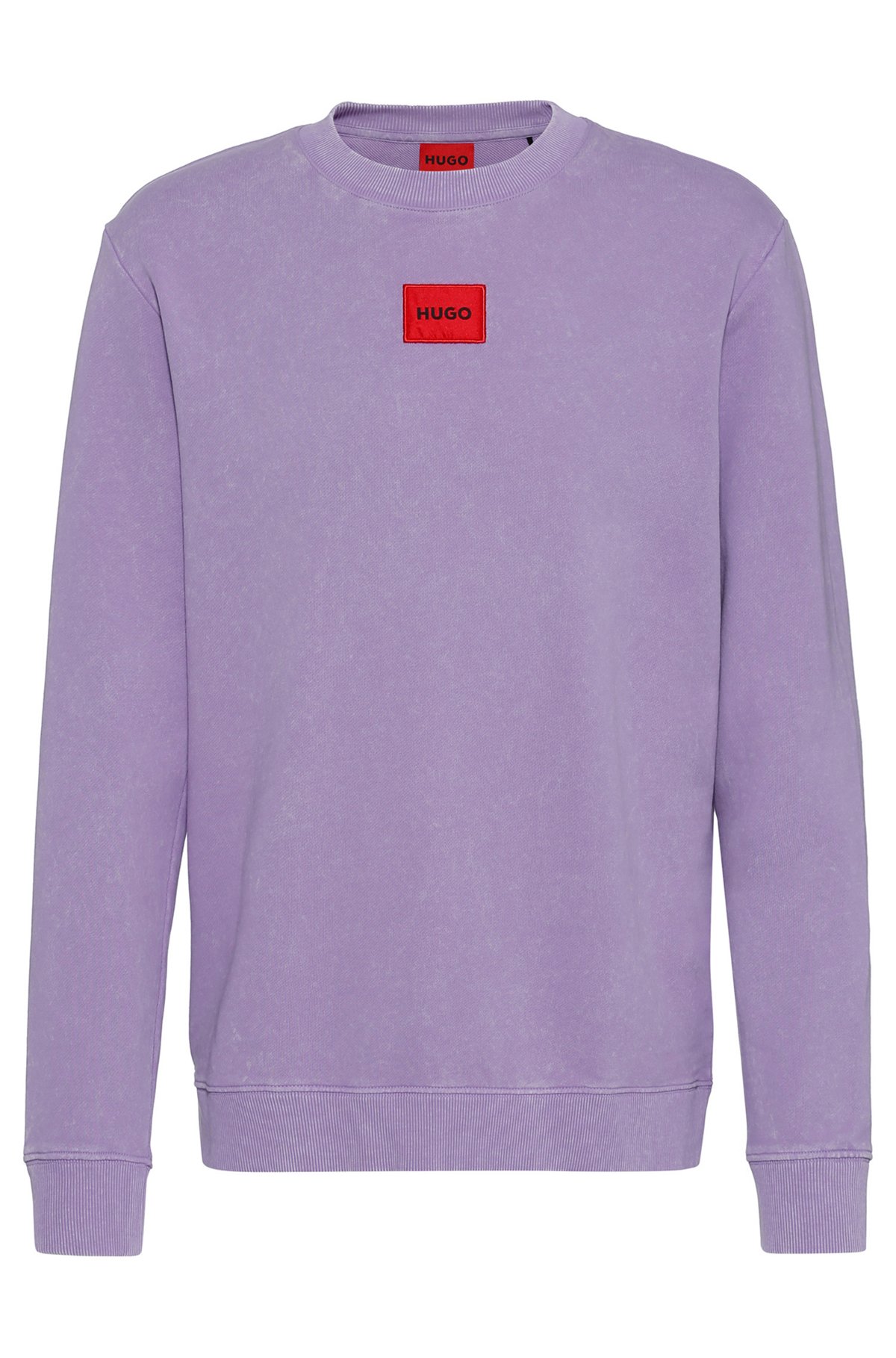 HUGO - Relaxed-fit sweatshirt in powder-dyed French terry cotton