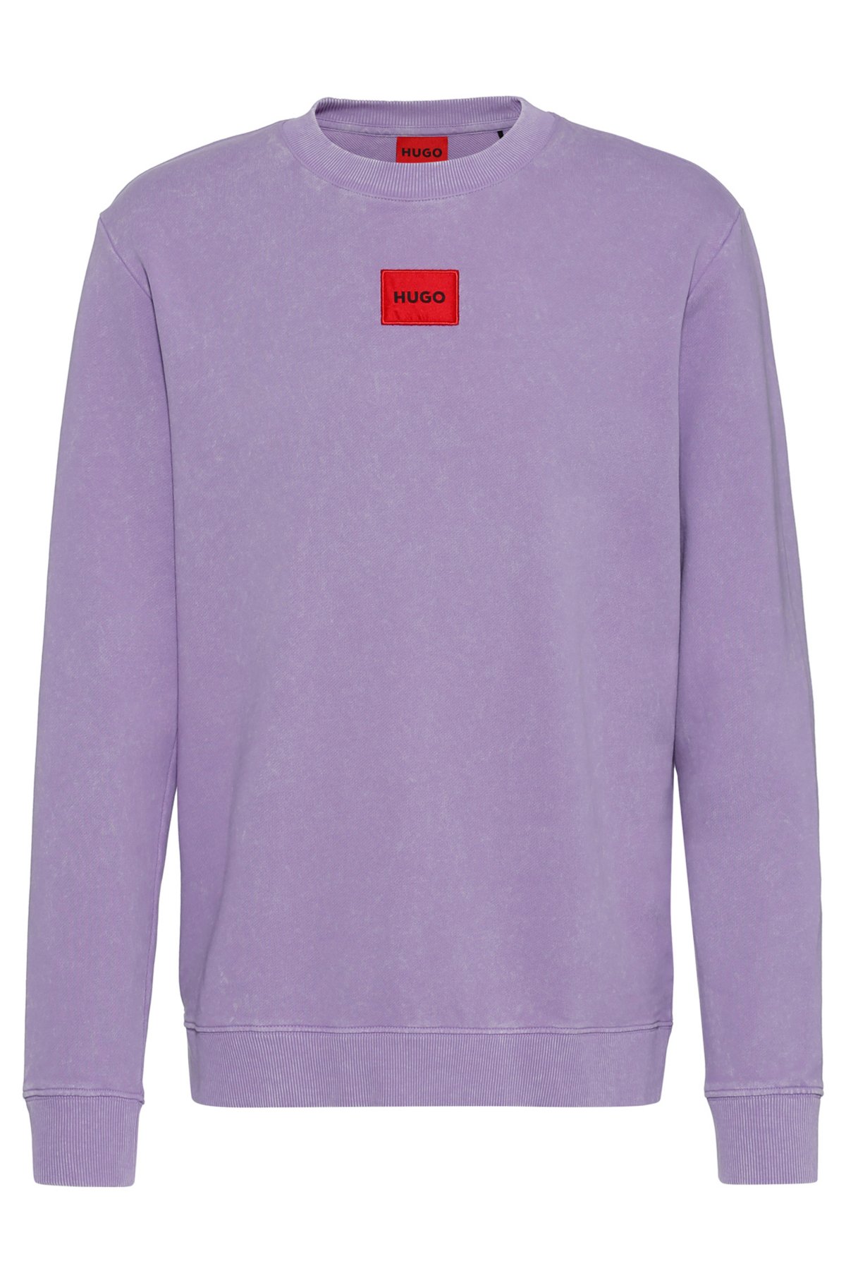 HUGO - Relaxed-fit sweatshirt in powder-dyed French terry cotton