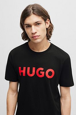 HUGO - オーガニックコットン Tシャツ ドゥードゥルモチーフ