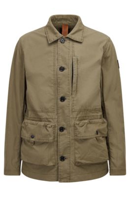 hugo boss khaki coat