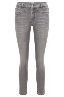 Hugo Boss Silver Women's Jeans Size 28 In Gray