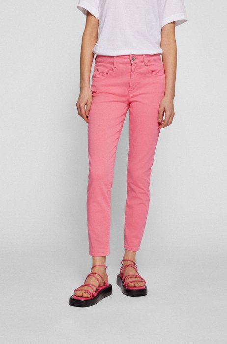Slim-fit jeans in comfort-stretch denim, Pink