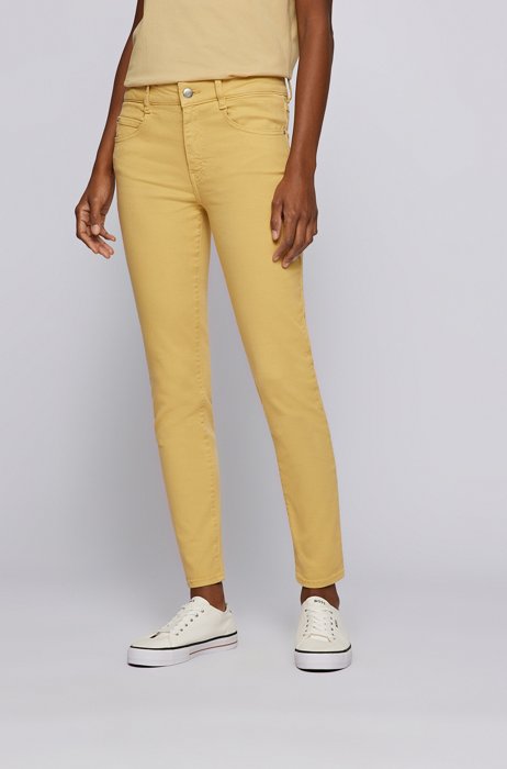 Slim-fit jeans in comfort-stretch denim, Yellow