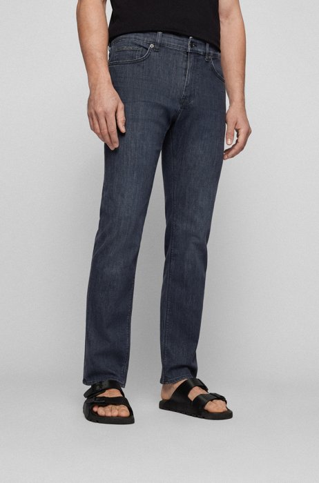Regular-fit jeans in grey lightweight stretch denim, Grey