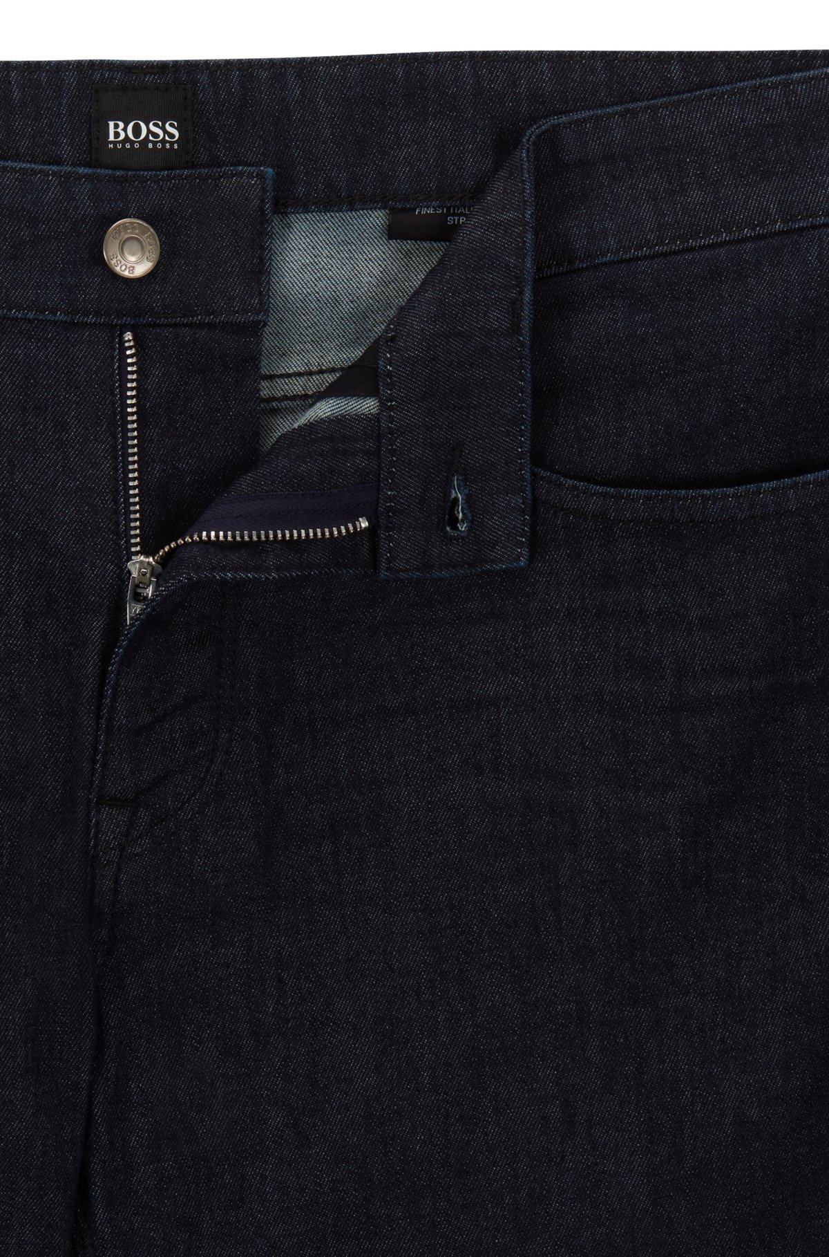 Human modul opskrift BOSS - Regular-fit jeans in blue lightweight denim
