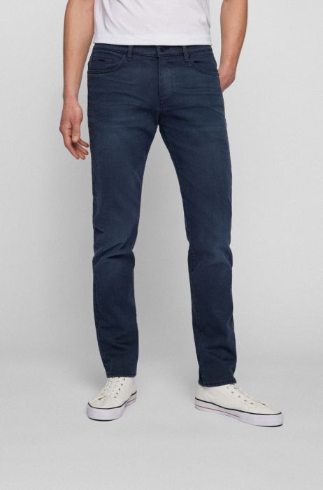 Verhandeling Regenachtig Herkenning BOSS - Slim-fit jeans in blue comfort-stretch denim