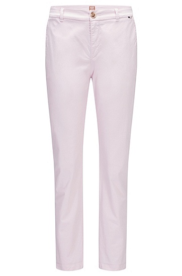 常规版型水洗弹力棉休闲裤,  684_Light/Pastel Pink