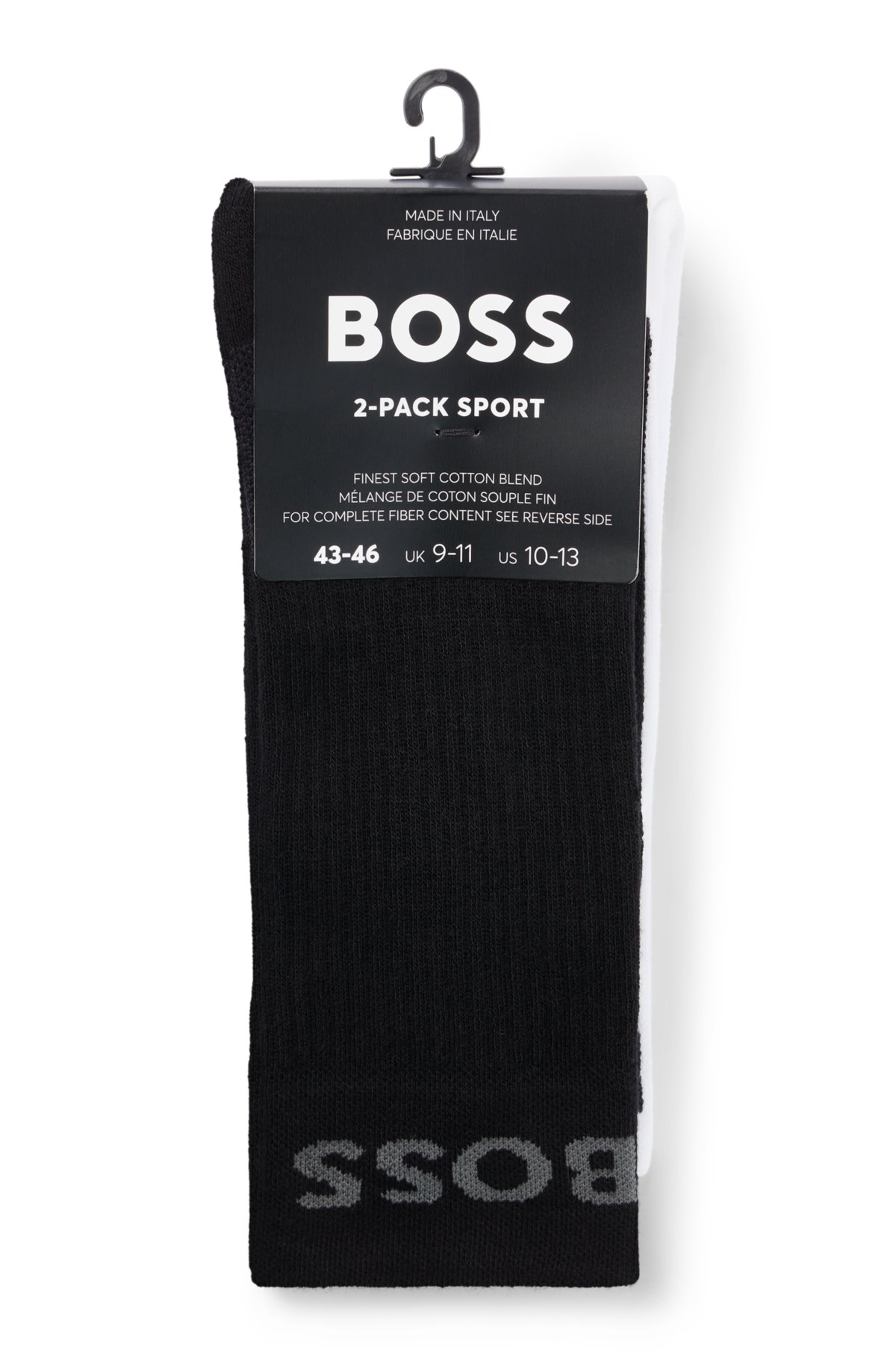 BOSS - Lot de deux paires de chaussettes courtes en coton mélangé BOSS x NFL