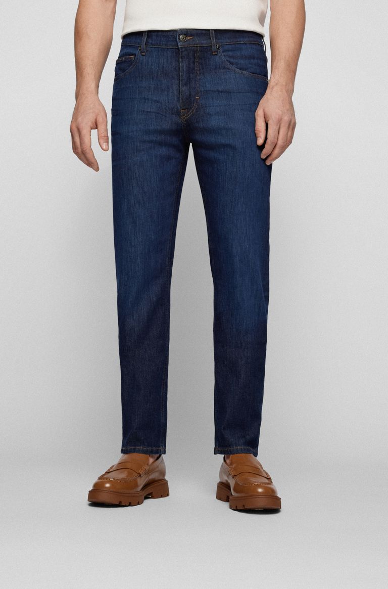 hugoboss.com | Relaxed-fit blauwe jeans van licht denim