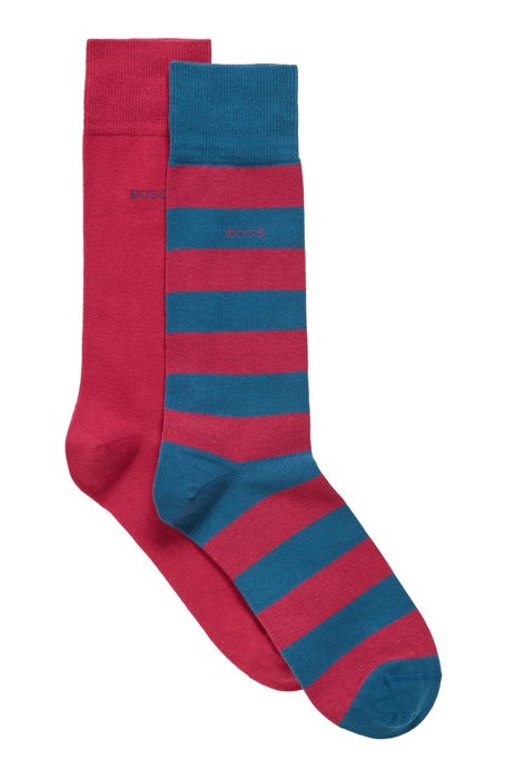 Two-pack of socks in a cotton blend, Pink