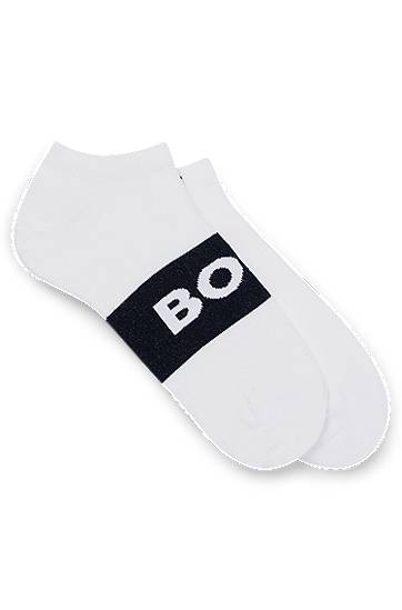 Two-pack of ankle-length socks with logo details, Hugo boss