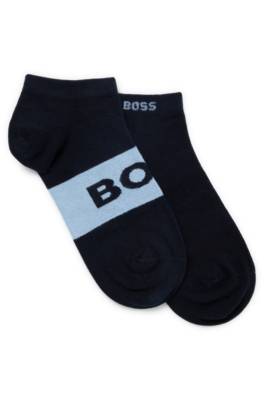 Hugo Boss Two-pack Of Ankle Socks In A Cotton Blend
