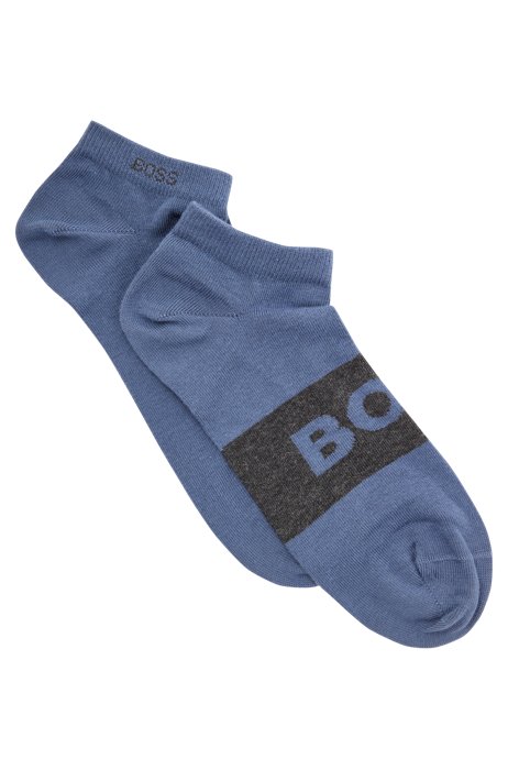 Two-pack of ankle socks in a cotton blend, Blue