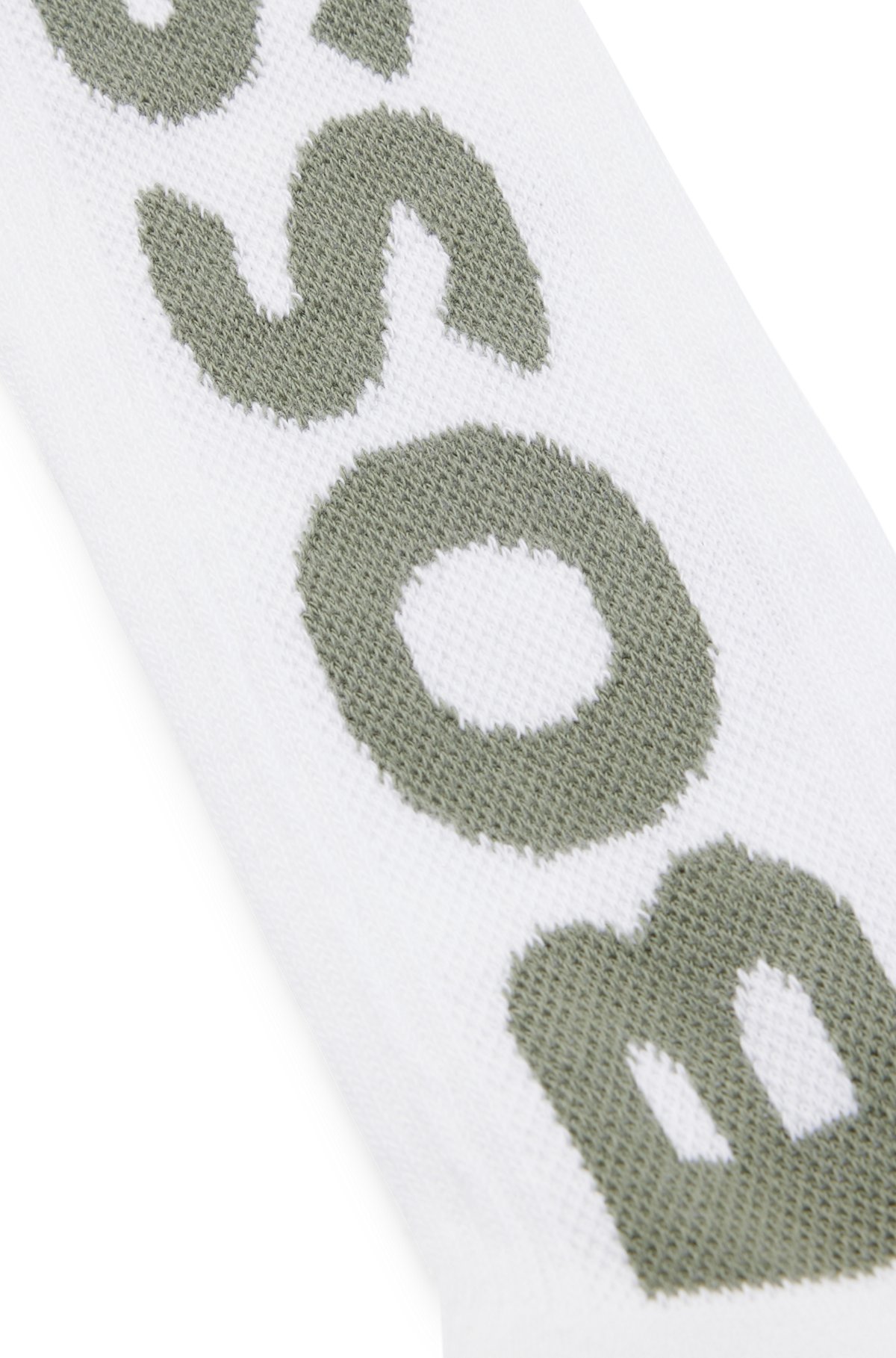 Sokken in kwartlengte met contrasterend logo, Wit