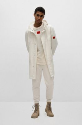 Hugo Boss Parka en coton stretch avec étiquette logo rouge. 3