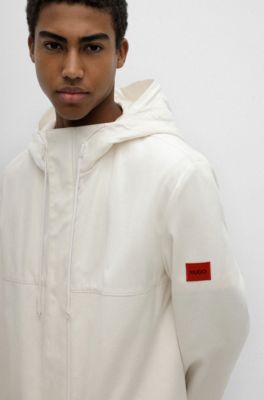 Hugo Boss Parka en coton stretch avec étiquette logo rouge. 5