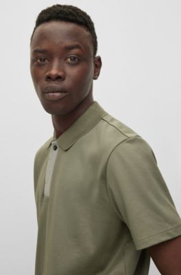 hugo boss khaki polo shirt